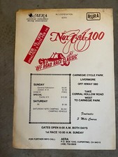  Poster corse fuoristrada NOR-CAL 100 RURA. Carnegie Cycle Park Livermore, CA.1976 