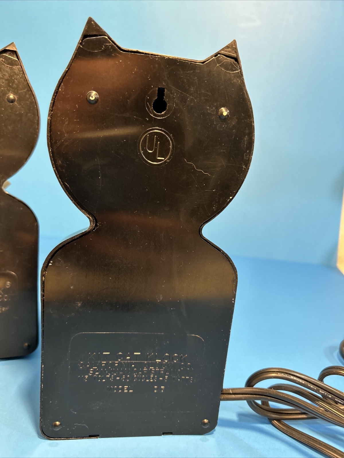 Two Vintage Kit Cat Klocks Clock Both Missing Tails One Working Other