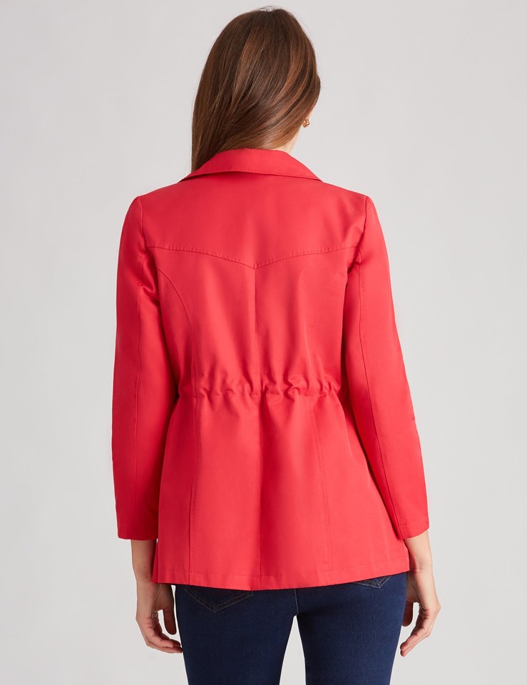 W LANE Womens Jacket Winter Red W.Lane Stitch Detail Anorak eBay