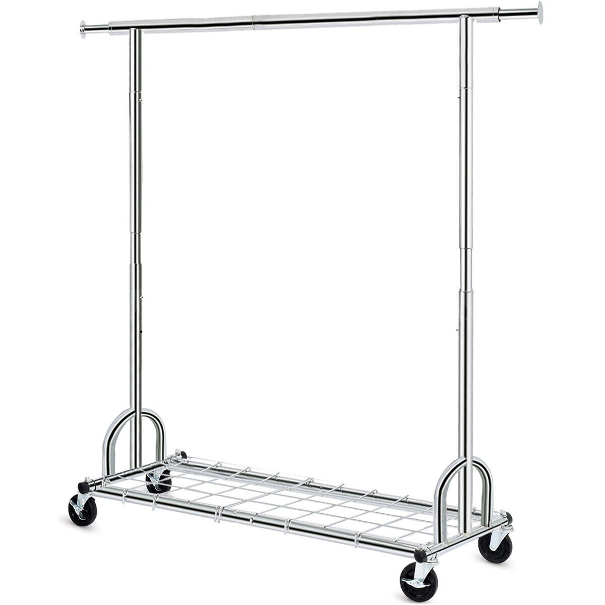 Clothes Rack Heavy Duty Rolling Collapsible Clothing Garment Rack Load 450 lbs-image