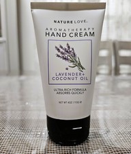 Nature Love Aromatherapy Hand Cream Lavender  Coconut Oil 4 oz /113g