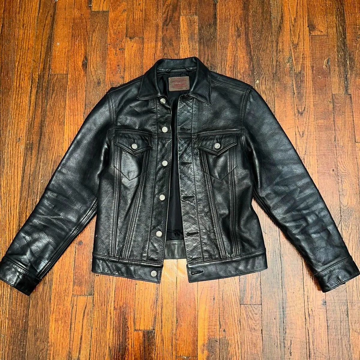 Levis top trucker leather