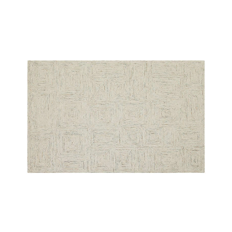 Presley Neutral Heathered 5X8 6X9 8X10 9X12 Hand made wool wool area rug carpet - Image 4 of 4