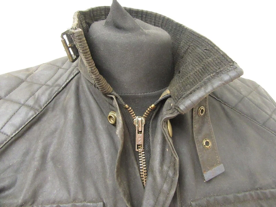 CHAQUETA DE MOTO VINTAGE AÑOS 80 BELSTAFF TRIALMASTER PRO ALGODÓN ENCERADO TALLA S Foto 4 de 4