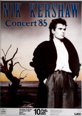 NICK KERSHAW - 1985 - Plakat - In Concert - The Riddle Tour - Poster - Berlin