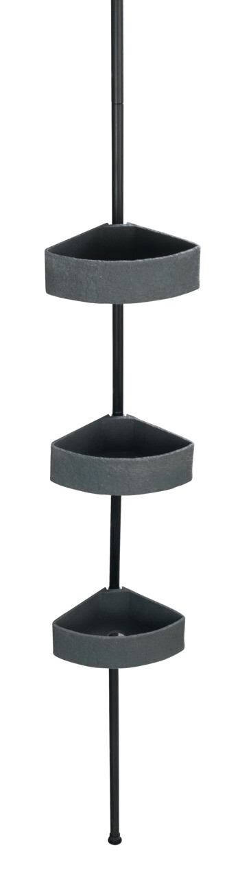 WENKO Teleskop-Eckregal Mod. Villata, mit 3 Körben aus hochwertigem Polyresin