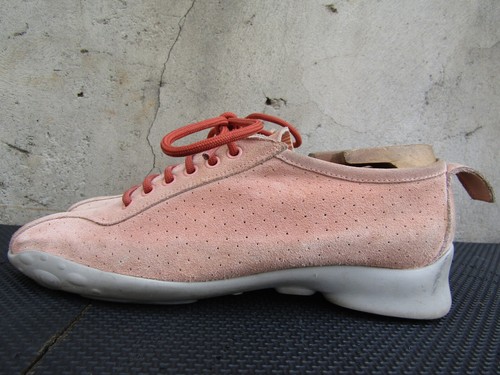 Rare Prada Sport Flats Lace Up Suede Shoes Pink Size 37.5 | US 7.5 - Picture 4 of 9