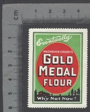 USA Washburn Crosby’s GOLD MEDAL FLOUR vintage advertisement poster stamp
