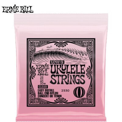 Ernie Ball 2330 Low G Ball End Clear Nylon Ukulele Strings For Concert/Tenor