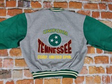 New Tennessee Uniform Vintage Baseball USA Jacket Green Gray Varsity Size L New