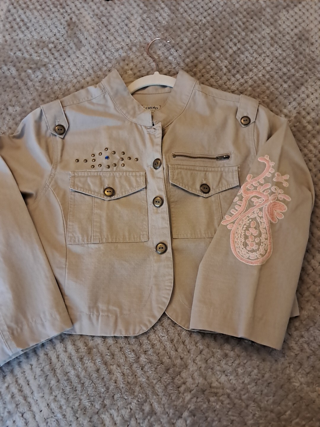 Devoded Cropped Button Jacket Sz Small- Medium Li… - image 6