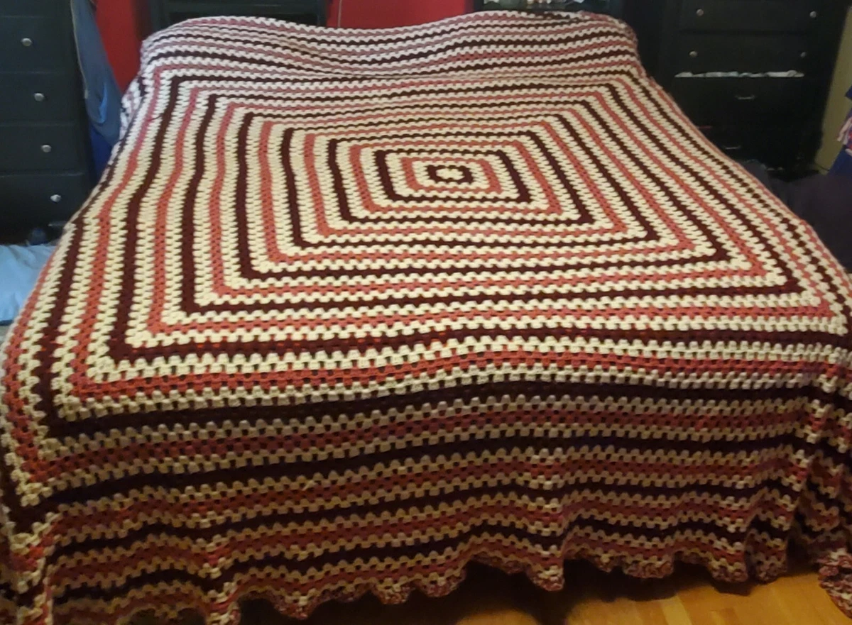 Handmade king size crochet blanket sale