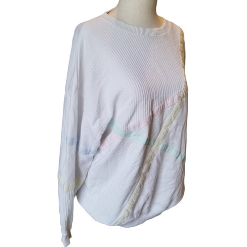 Melanie McQuade Sweatshirt Womens 80s 90s Stripes Patterns Pastels Vintage Retro - Picture 3 of 21