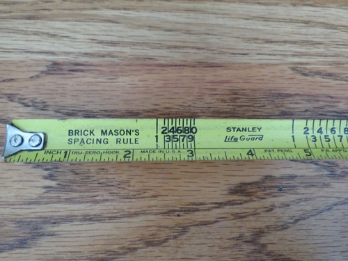 Vintage Stanley Brick Mason MA10Y Maßband 10 Fuß mit Gürtelclip - Bild 7 von 7