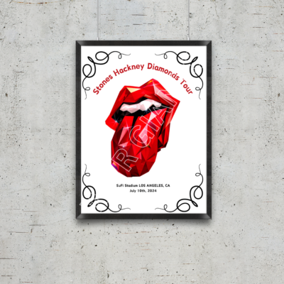 ROLLING STONES CONCERT POSTER- Stones Hackney Diamonds Tour 18
