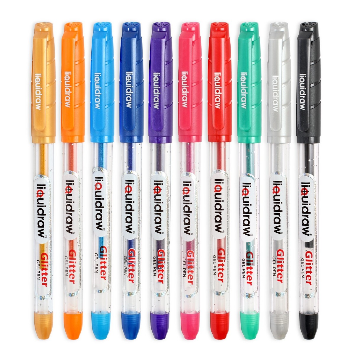 Glitter Gel Pens Set - 8 Colorful Sparkle Pens For Kids Writing & Drawing
