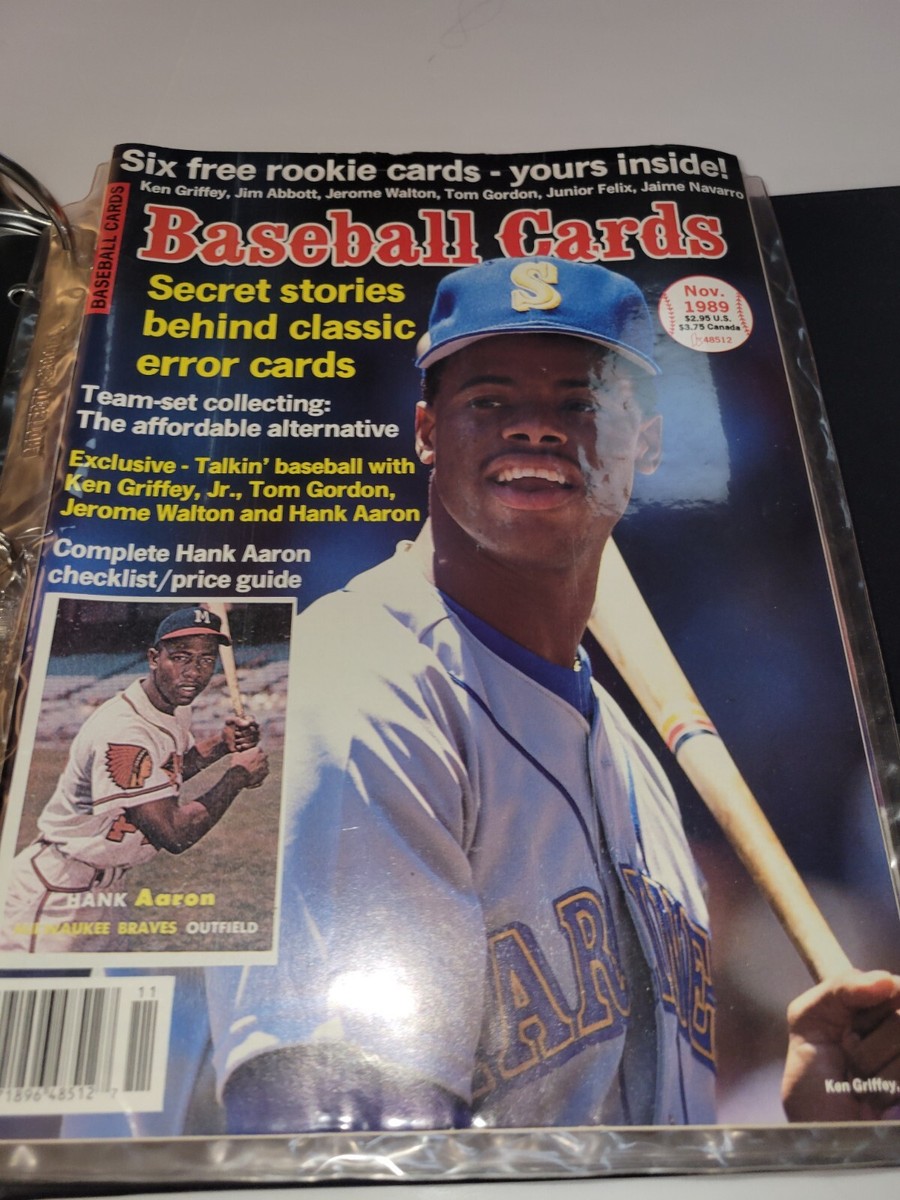 November 1989 Baseball Cards Magazine-Ken Griffey Jr-with Cards | eBay