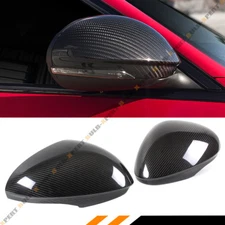 FOR 2017-2022 ALFA ROMEO GIULIA QUADRIFOGLIO CARBON FIBER SIDE MIRROR COVER CAPS