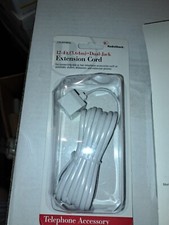 RadioShack 12ft. Dual-Jack Telephone Extension Cord Model 279-418 White 