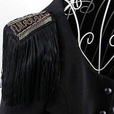 Giacca Con Spalline Decorate In Perline E Frange Militari