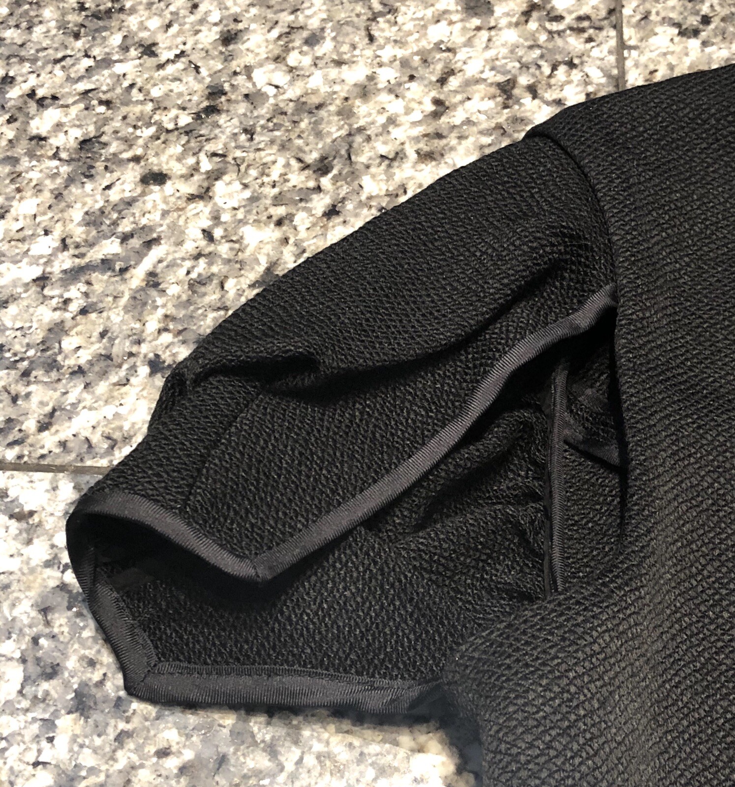 Top da donna Yves Saint Laurent YSL autunno 2008 misto lana nera manica ad aletta Francia