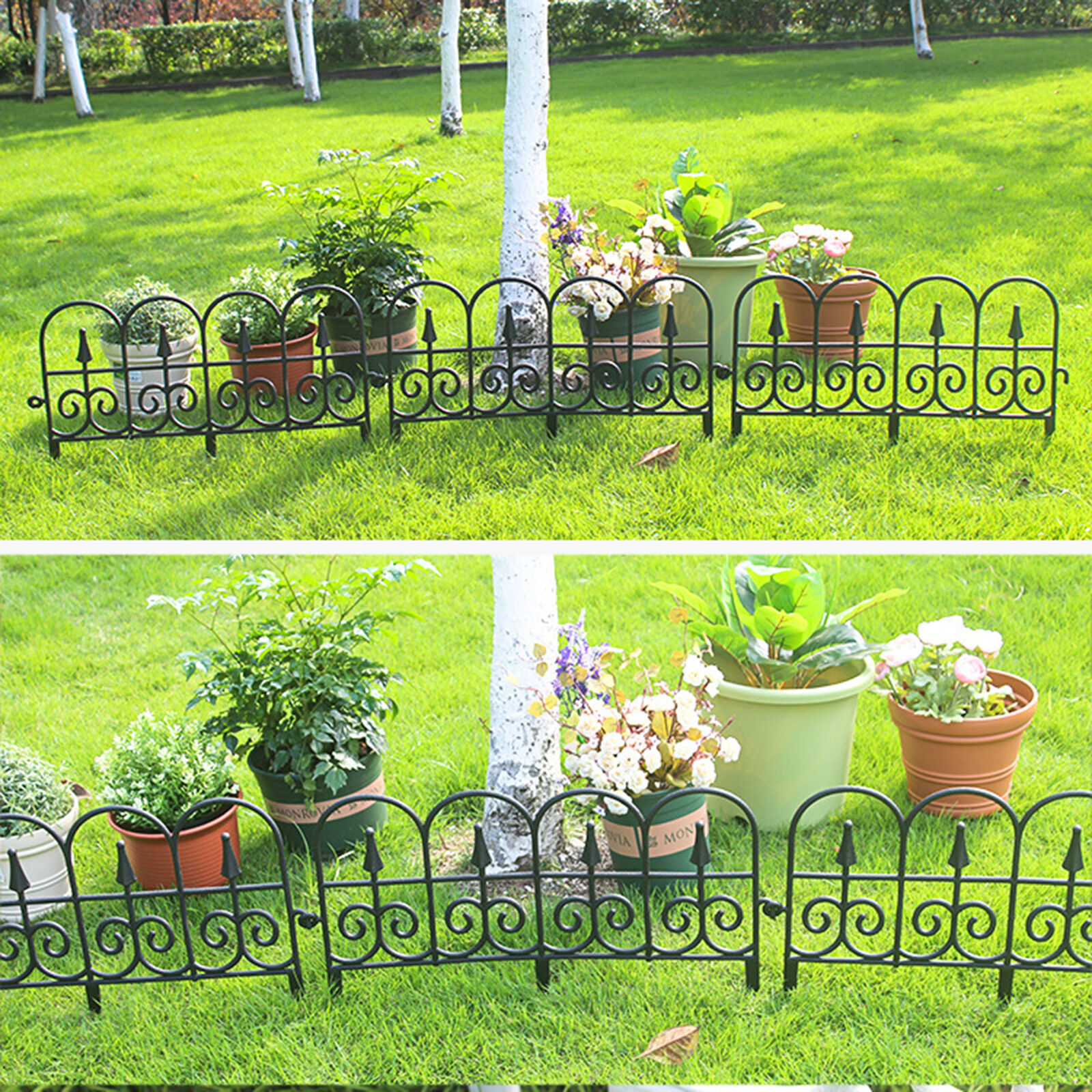 Outdoor 5 pcs Garden Border Decorative Fence Edging Plant Bordering Lawn Edging eBay