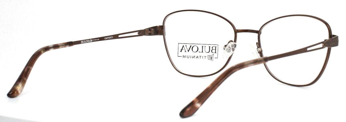 BULOVA Cafferty Brown Womens Cat Eye Full Rim Eyeglasses 52  display picture 2