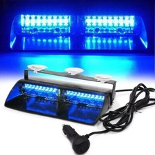 Luce flash di avvertimento stroboscopica auto blu 12V cruscotto lampada urgenza 16 luce LED 1 PZ