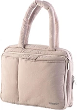Bible Cover with Handles, Large Tote for Women, Christian Gift, Beige