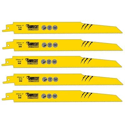 5 SabreCut S1110DF 225mm Demolition Reciprocating Sabre Saw Blades Wood Metal