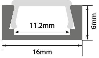 Lyyt Aluminium LED Klebeband Profil Flachprofil 2m