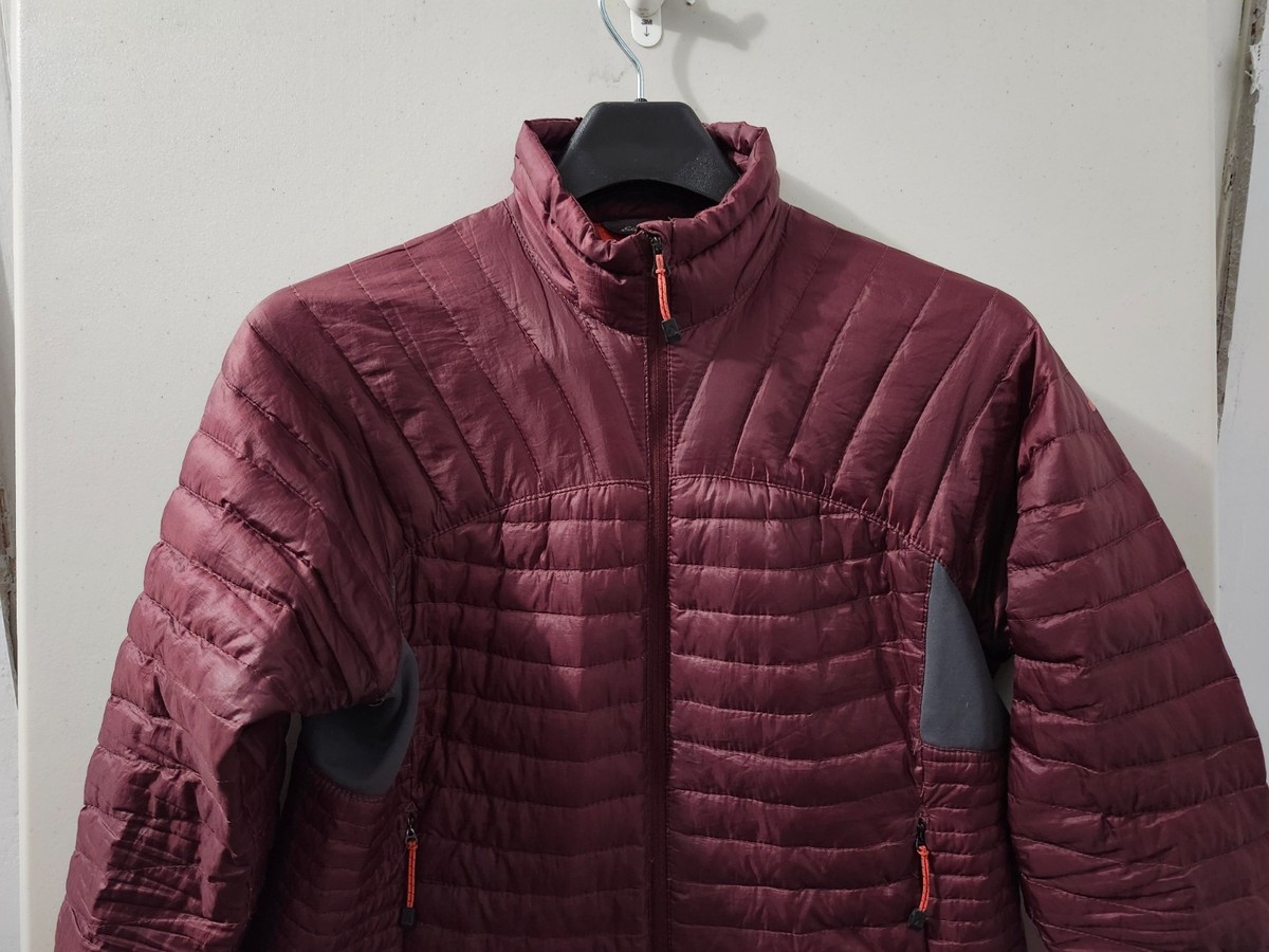 Eddie Bauer Jacket Womens L Petite Maroon First Ascent Microtherm