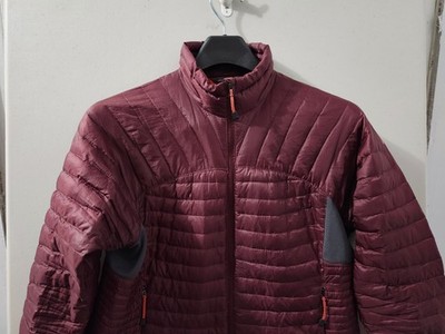 Eddie Bauer Jacket Womens L Petite Maroon First Ascent Microtherm