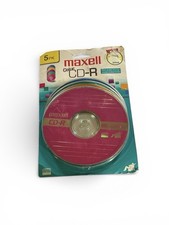 Lot 5 pk. Maxell Color CD-R 700MB 80 Min 48x Recordable Discs Unopened