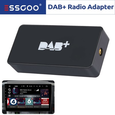 ESSGOO Externe DAB+ Radio Box Empfänger Adapter Antenne für Android Autoradio
