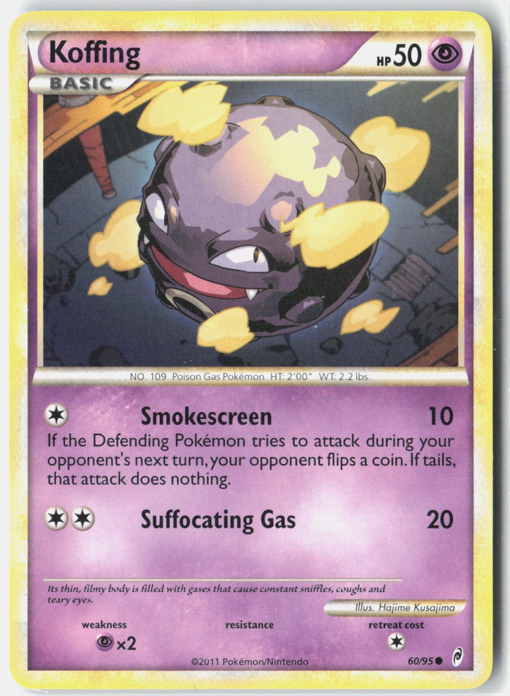Koffing Call of Legends 60/95 Pokemon Card