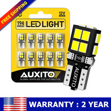 Canbus 10 AUXITO T10 168 194 2825 White LED License Plate Side Marker Light Bulb