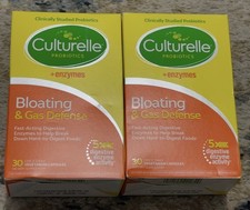 Culturelle Probiotics Bloating  Gas Defense 30 Capsules, 2 Pack, Exp 06/2026