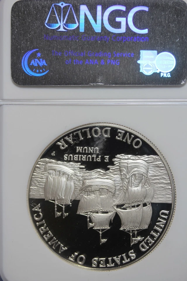 2007 P NGC PF69 ULTRA CAMEO JAMESTOWN COMMEMORATIVE SILVER DOLLAR #B51101 - Image 2 of 2