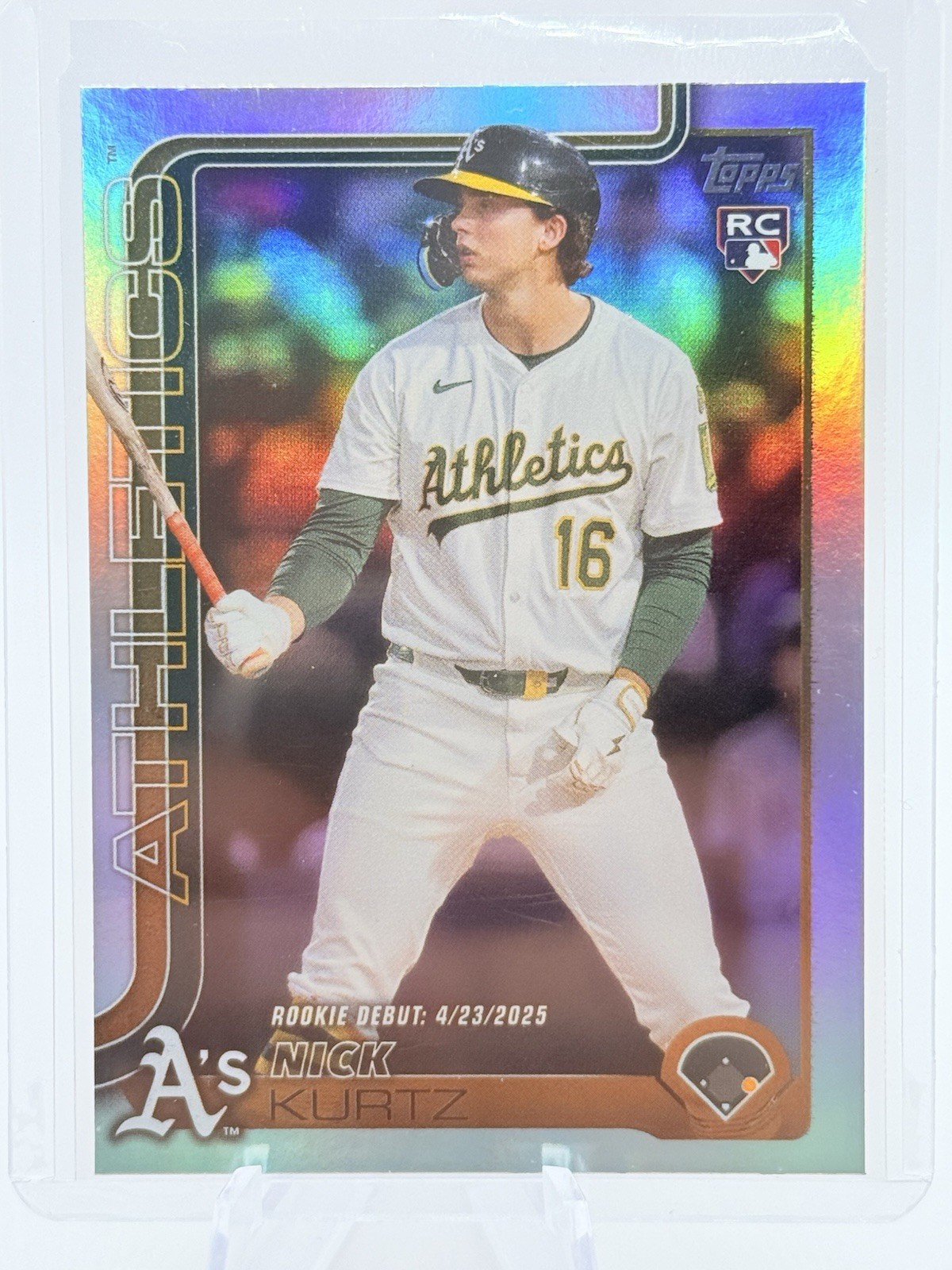 2025 Topps Update Series - Rookie Debut Nick Kurtz #US197 Rainbow Foil (RC)