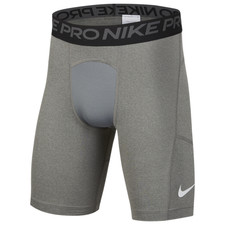 Nike L94327 Boys Carbon Heather/White Pro Training Shorts Size M