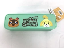 New Animal Crossing Silicone Green Pencil Box Case Pen Markers Zippered