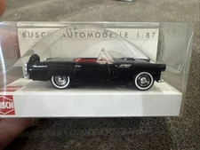 Busch 45210 Ford Thunderbird 1956 Cabrio car Black 1:87 Scale HO