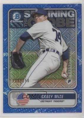 2020 Bowman Mega Box Blue Mojo Refractor 108/150 Casey Mize #STG-CM 0m4q