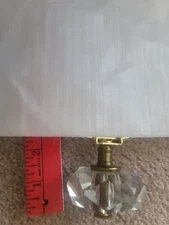 Antique Vintage UNIQUE glass crystal  2 1/4'' Lamp Finial