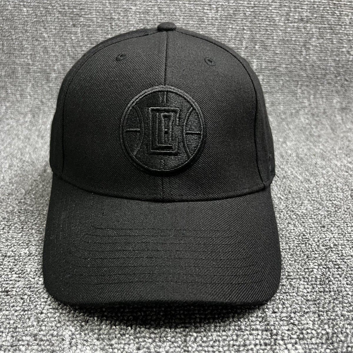 LA Clippers '47 Brand MVP Hat Black Tonal Adjustable Strapback NBA Cap Gray UV