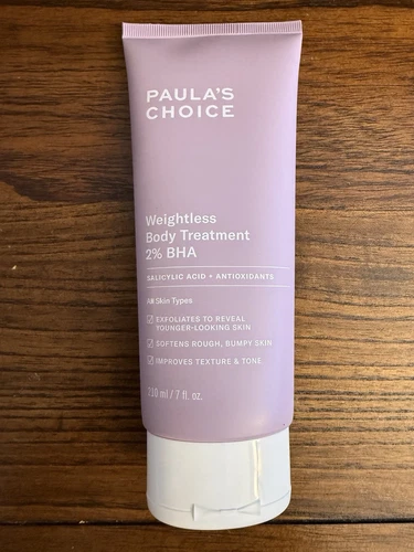 PAULA'S CHOICE WEIGHTLESS BODY TREATMENT CREAM 2% BHA 7OZ SALICYLIC ACID SEALED