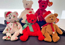 Ty Beanie Babies Bears - Holiday Lot of 5