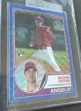 2018 Topps Chrome Shohei Ohtani Rookie Silver Pack 1983 Blue Refractor /75