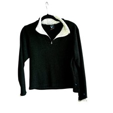 KUHL Womens Sweater Alpaca Fleece 1/4 Zip Pullover Mock Neck Brown Sz Medium